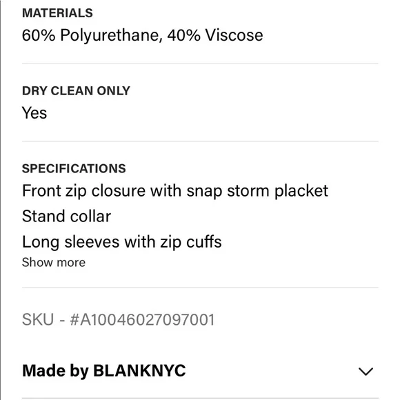 NWT BLANKNYC Faux Leather Moto Jacket, Black - Picture 9 of 12